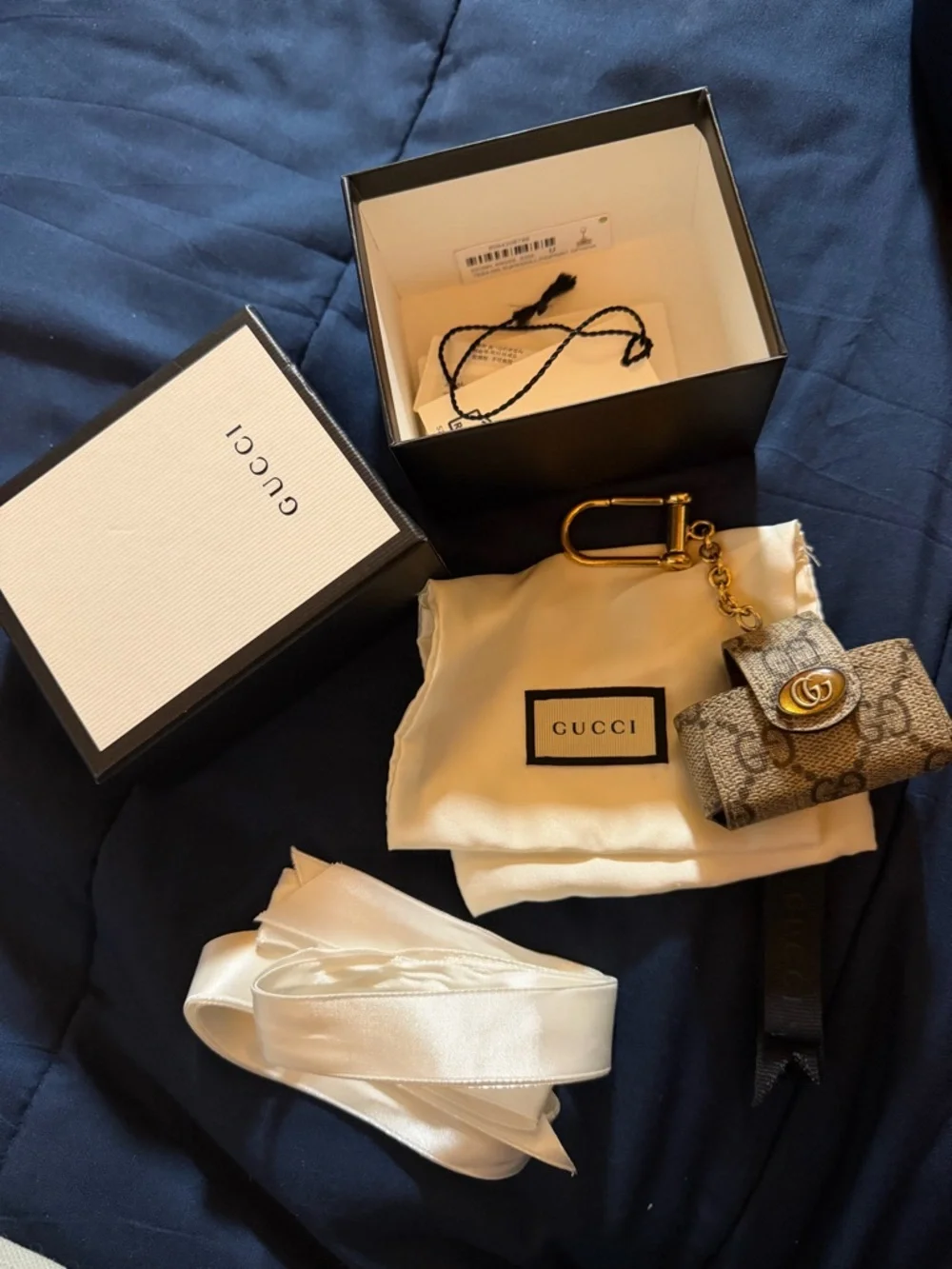 Gucci Beige GG Supreme AirPod 1st Gen Case with original box